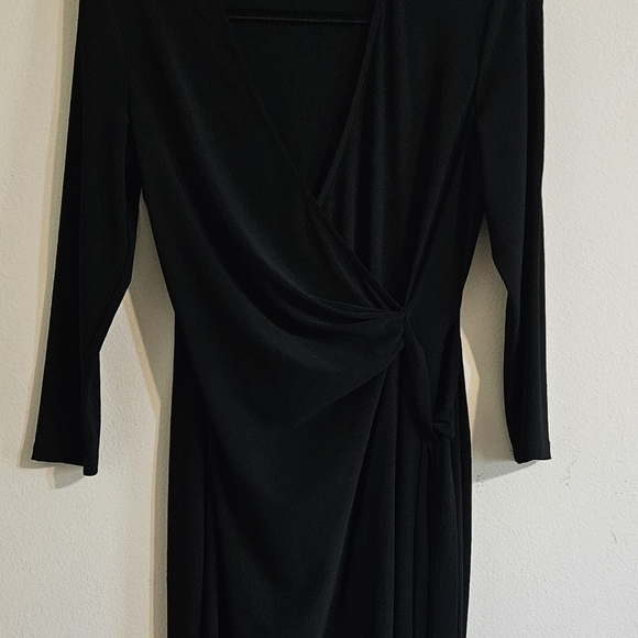 Black Label by Evan Piccone Faux Wrap Dress - Picture 6 of 6